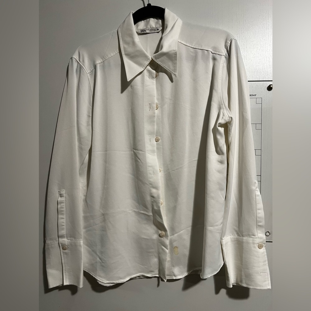 Zara silk button up